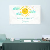 ファーストトリップのまわりにザサンハッピーバースデー 横断幕 (トレードショー)