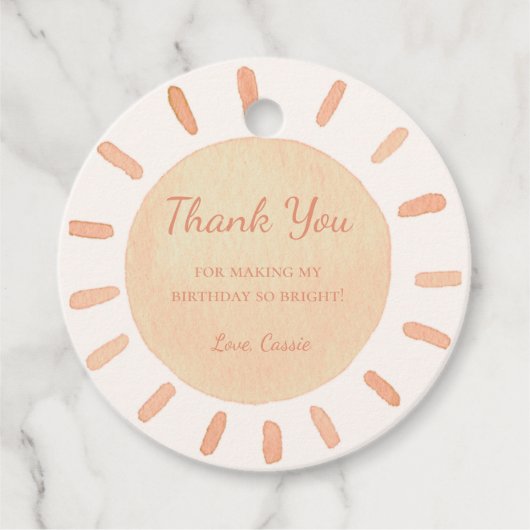 ファーストトリップのまわりにザサンパーティーフェイスラベル フェイバータグ (正面)