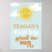 ファーストトリップのまわりにザサンファースト誕生日カスタム ポスター (正面)