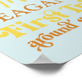 ファーストトリップのまわりにザサンファースト誕生日カスタム ポスター (角)