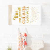 ファーストトリップのまわりにザサンファースト誕生日カスタム 横断幕 (インサイチュ)