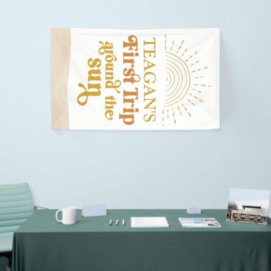 ファーストトリップのまわりにザサンファースト誕生日カスタム 横断幕 (トレードショー)