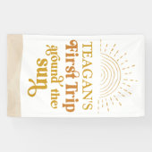 ファーストトリップのまわりにザサンファースト誕生日カスタム 横断幕 (横)