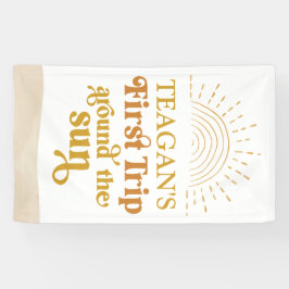 ファーストトリップのまわりにザサンファースト誕生日カスタム 横断幕