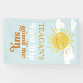 ファーストトリップのまわりにザサンファースト誕生日カスタム 横断幕 (横)