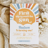 ファーストトリップのまわりにザサンファースト誕生日 招待状