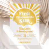 ファーストトリップのまわりにザサンファースト誕生日 招待状
