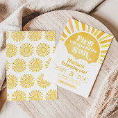 ファーストトリップのまわりにザサンファースト誕生日 招待状