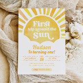 ファーストトリップのまわりにザサンファースト誕生日 招待状