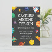ファーストトリップのまわりにザサンファースト誕生日 招待状 (スタンド正面)