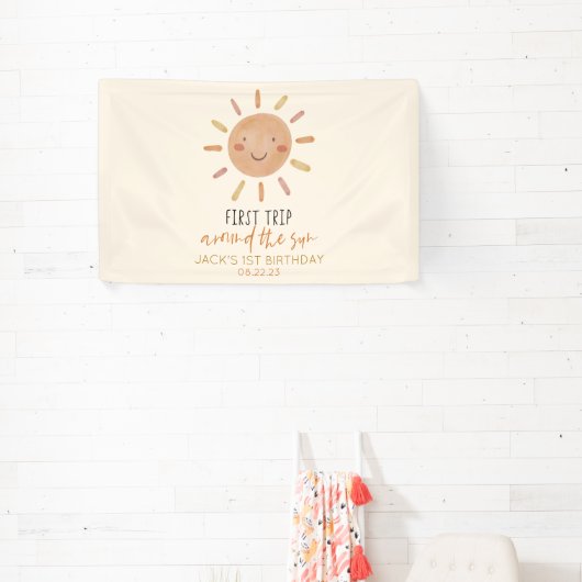ファーストトリップのまわりにザサンファースト誕生日 横断幕 (インサイチュ)