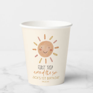 ファーストトリップのまわりにザサンファースト誕生日 紙コップ