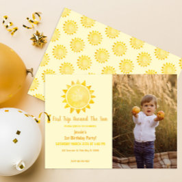 ファーストトリップのまわりにザサンフォトパーティの招待状 ノートカード