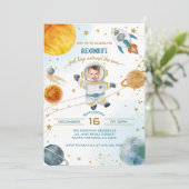 ファーストトリップのまわりにザサンフォト宇宙誕生日 招待状 (スタンド正面)