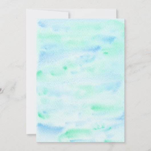 ファーストトリップのまわりにザサンブルー宇宙誕生日 招待状 (裏面)