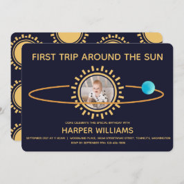 ファーストトリップのまわりにザサンベビー誕生日 招待状