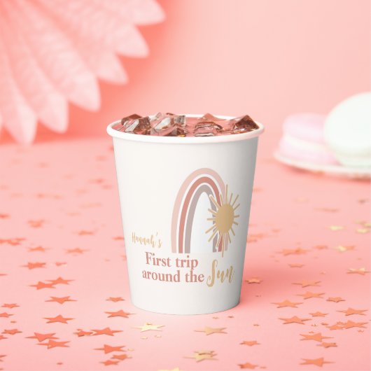 ファーストトリップのまわりにザサンボホレインボー 紙コップ (インサイチュ)