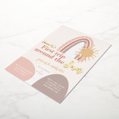 ファーストトリップのまわりにザサンボホ誕生日 箔招待状 (回転した状態)