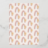 ファーストトリップのまわりにザサンボホ誕生日 箔招待状 (裏面)