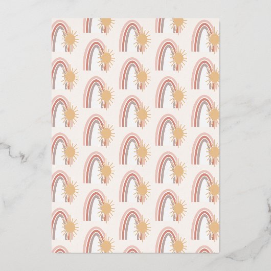 ファーストトリップのまわりにザサンボホ誕生日 箔招待状 (裏面)