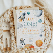 ファーストトリップのまわりにザサンボーイ誕生日宇宙 招待状