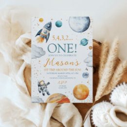 ファーストトリップのまわりにザサンボーイ誕生日宇宙 招待状