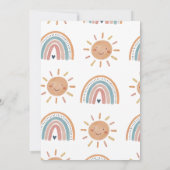 ファーストトリップのまわりにザサンリトルサンシャイン誕生日 招待状 (裏面)