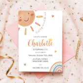 ファーストトリップのまわりにザサンリトルサンシャイン誕生日 招待状