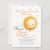 ファーストトリップのまわりにザサンリトルサン誕生日 招待状 (正面)