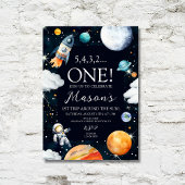 ファーストトリップのまわりにザサン宇宙誕生日 招待状