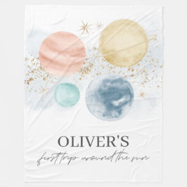 ファーストトリップのまわりにザサン宇宙 フリースブランケット