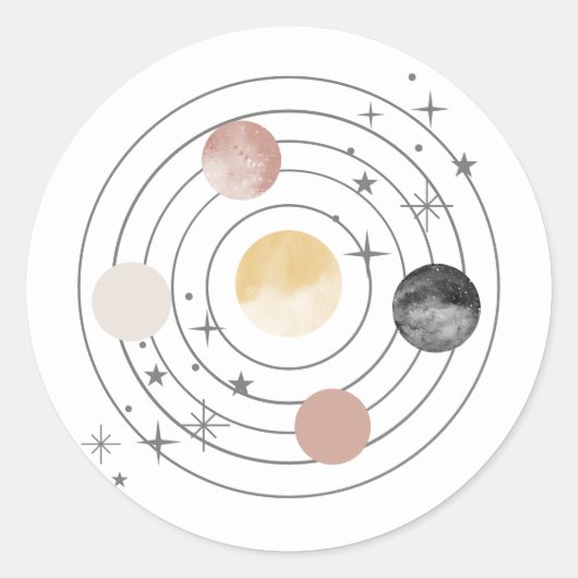 ファーストトリップのまわりにザサン宇宙 ラウンドシール (正面)