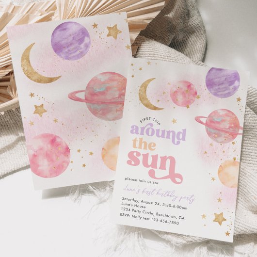 ファーストトリップのまわりにザサン招待状 |宇宙 招待状