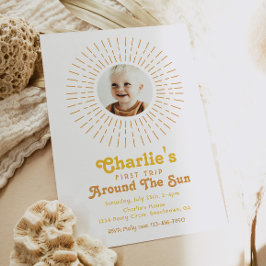 ファーストトリップのまわりにザサン招待状 | Boho 招待状