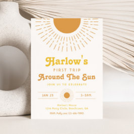 ファーストトリップのまわりにザサン招待状 | Boho 招待状