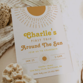 ファーストトリップのまわりにザサン招待状 | Boho 招待状