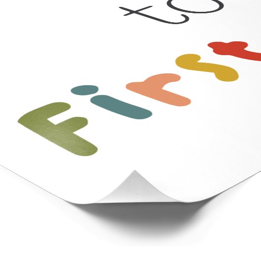 ファーストトリップのまわりにザサン誕生日ウェルカムサイン ポスター (コーナー)