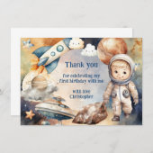 ファーストトリップのまわりにザサン誕生日サンキューカード サンキューカード (正面/裏面)