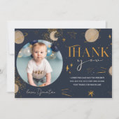 ファーストトリップのまわりにザサン誕生日サンキューカード 招待状 (正面)