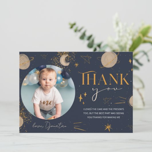 ファーストトリップのまわりにザサン誕生日サンキューカード 招待状 (スタンド正面)