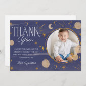 ファーストトリップのまわりにザサン誕生日サンキューカード 招待状 (正面/裏面)