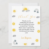 ファーストトリップのまわりにザサン誕生日サンキューカード 案内状 (正面)