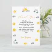 ファーストトリップのまわりにザサン誕生日サンキューカード 案内状 (スタンド正面)