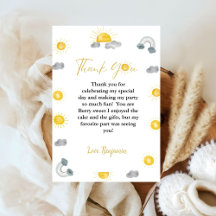 ファーストトリップのまわりにザサン誕生日サンキューカード