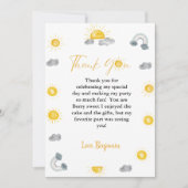 ファーストトリップのまわりにザサン誕生日サンキューカード 案内状 (正面)