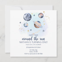 ファーストトリップのまわりにザサン誕生日招待状