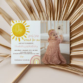 ファーストトリップのまわりにザサン誕生日招待状 サンキューカード