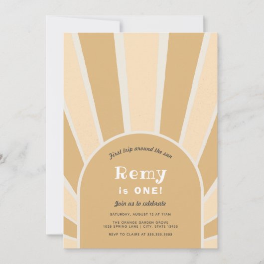 ファーストトリップのまわりにザサン誕生日招待状 招待状 (正面)