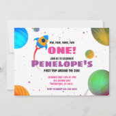 ファーストトリップのまわりにザサン誕生日招待状 招待状 (正面)