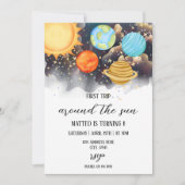 ファーストトリップのまわりにザサン誕生日招待状 招待状 (正面)